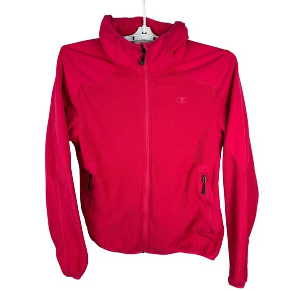 Champion Performance Size XL Womens Pink Bonded Micro Fleece Jacket Hood - Picture 1 of 6